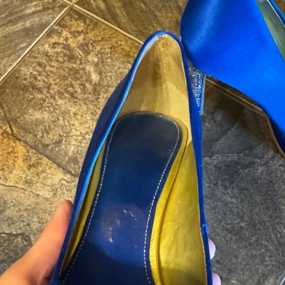 Nine West Royal Blue Satin Heels - Picture 8 of 10